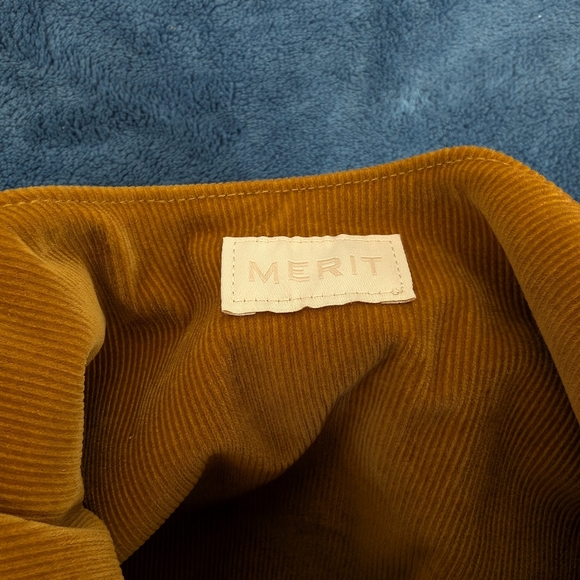 Merit Signature Cosmetic Corduroy Tote Bag in Mustard - Picture 5 of 6